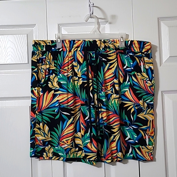 NWT Coofandy Hawaiian Shirt & Shorts Set, Medium, Multicolored Palm Fronds - Picture 7 of 10